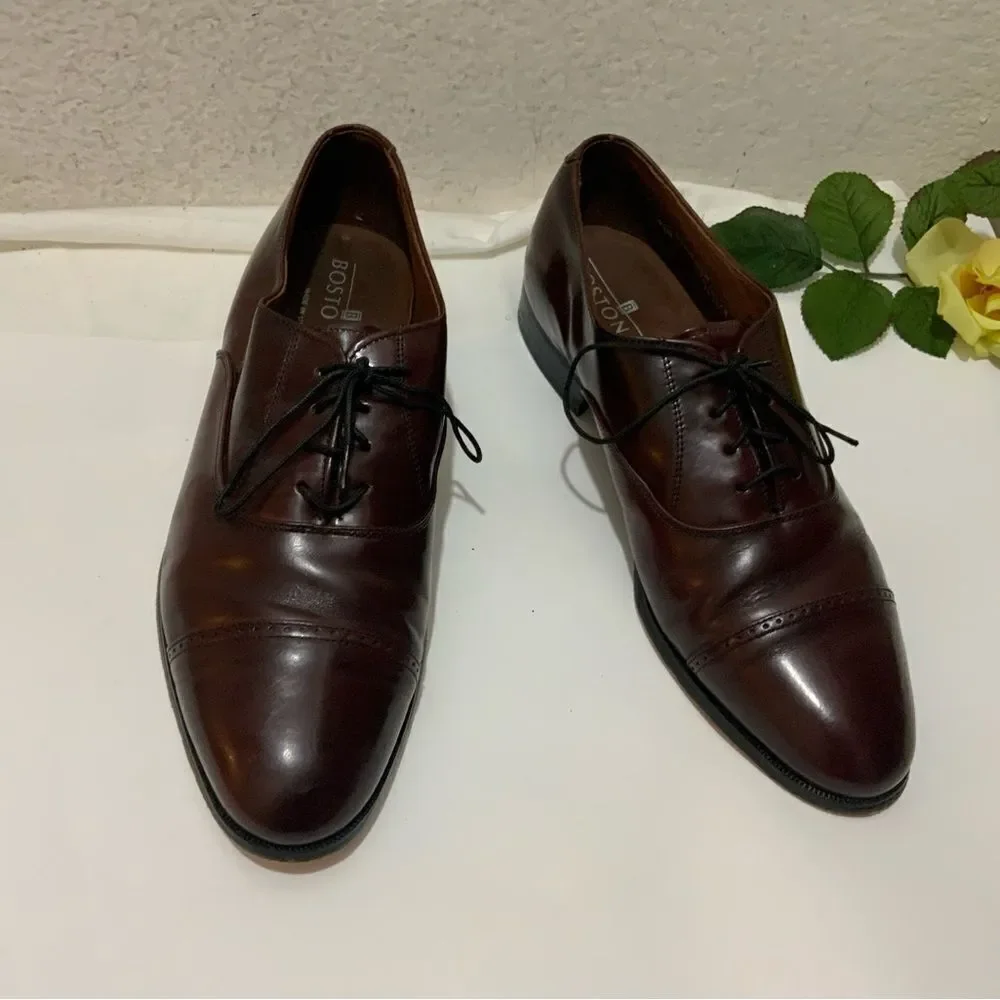 Bostonian Classics Burgundy Leather Cap Toe 9.5 M